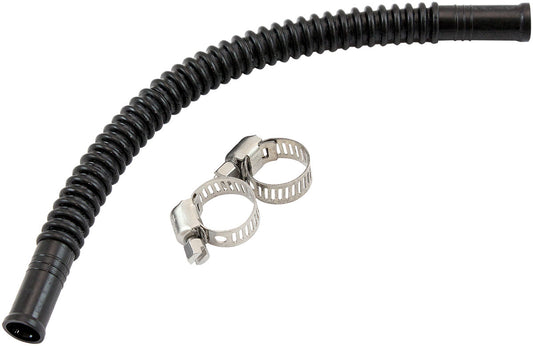 Aeroflow In-Tank 5/16" (8mm) Flexible Nylon Fuel Hose - 200mm Length  Corrugated Design, includes two stainless steel clamps