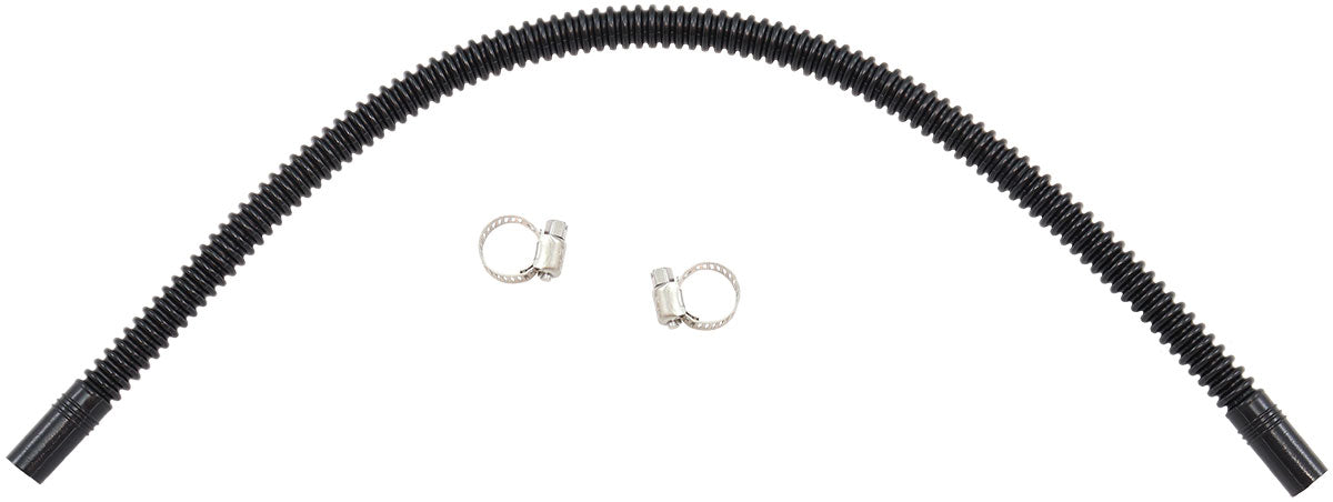 Aeroflow In-Tank 5/16" (8mm) Flexible Nylon Fuel Hose - 350mm Length  Corrugated Design, includes two stainless steel clamps