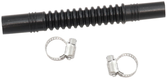 Aeroflow In-Tank Conversion 5/16" to 3/8" Flexible Nylon Fuel Hose - 100mm Length  Corrugated Design, includes two stainless steel clamps