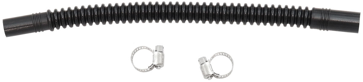 Aeroflow In-Tank Conversion 5/16" to 3/8" Flexible Nylon Fuel Hose - 200mm Length  Corrugated Design, includes two stainless steel clamps