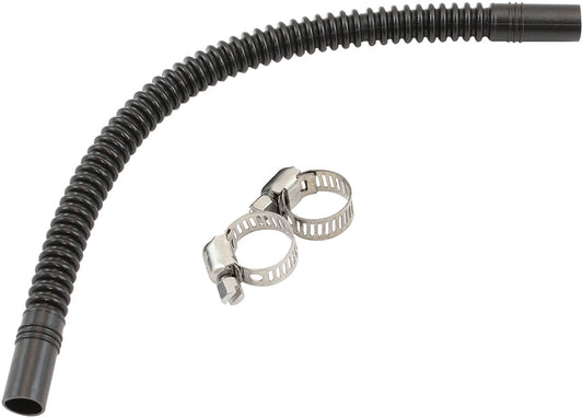 Aeroflow In-Tank 3/8" (10mm) Flexible Nylon Fuel Hose - 250mm Length  Corrugated Design, includes two stainless steel clamps