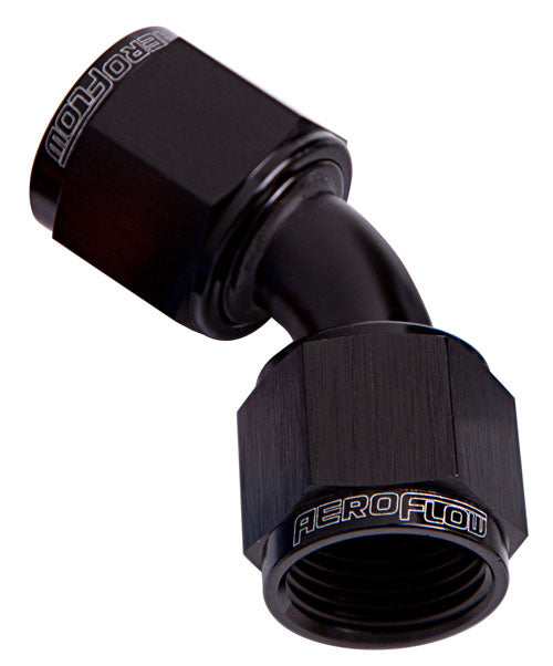 45° Female Swivel Coupler -3AN   Black Finish