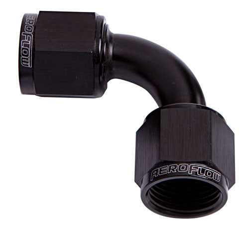90° Female Swivel Coupler -4AN   Black Finish