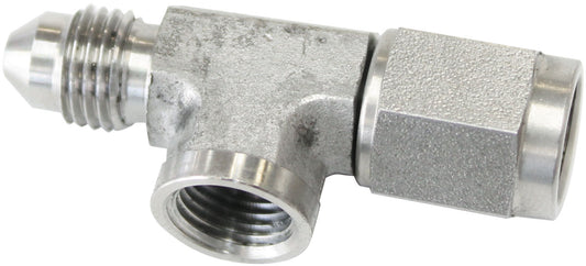 Straight -4AN Female to Male with 1/8" NPT Port    Stainless Steel