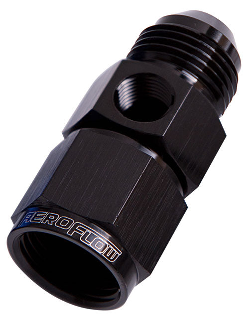 Straight Female to Male with 1/8" Port -6AN   Black Finish