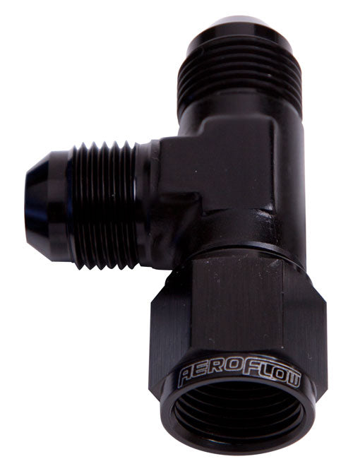 AN Tee Female Swivel On Run -10AN   Black Finish