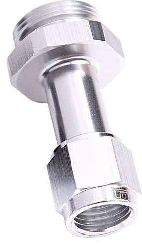 Carburettor Adapter - Female -6AN   Silver Finish. Suit Holley