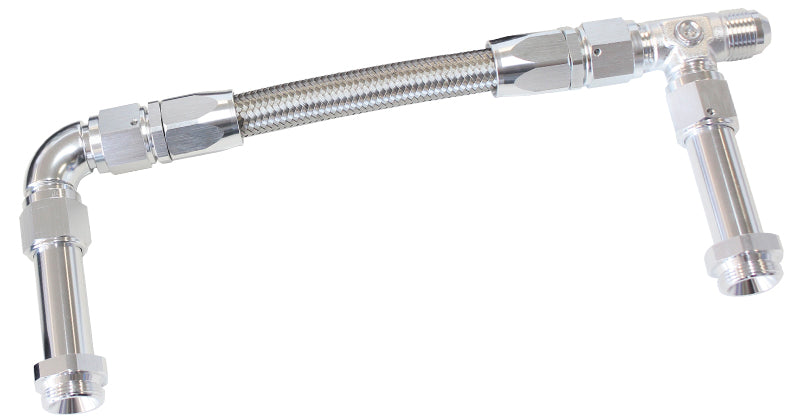 Carburettor Inlet Rail Kit 3310 VAC    Silver Finish. Suits Holley Dual Fuel Line