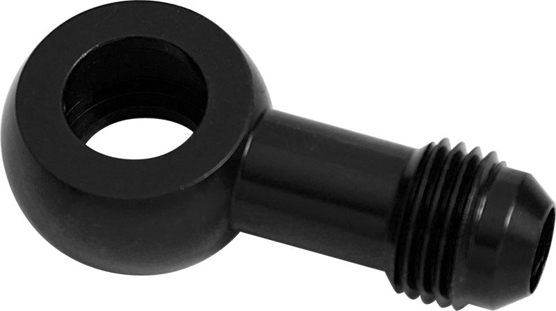 Alloy AN Banjo Fitting 5/8"-20 to -6AN -Black Finish     Suit Edelbrock Carb Fuel Inlet