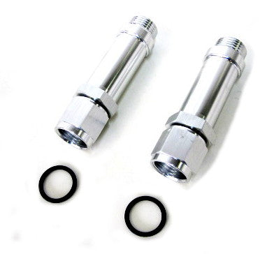 Female Carburettor Inlet Adapter   Holley Ultra HP, -8 AN, Silver Finish, 2 per package
