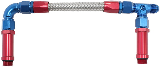Carburettor Inlet Rail Kit -8AN Ultra HP   Blue Finish. Suits Holley Ultra HP Aluminium Series Fuel Line