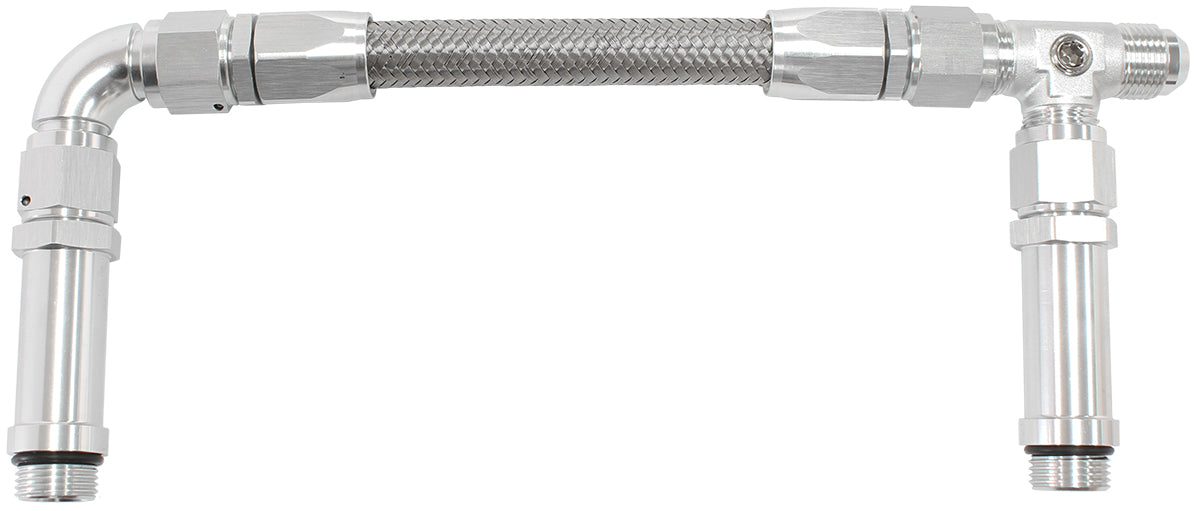 Carburettor Inlet Rail Kit -8AN Ultra HP   Silver Finish. Suits Holley Ultra HP Aluminium Series Fuel Line