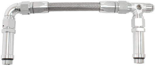 Carburettor Inlet Rail Kit -8AN Ultra HP   Silver Finish. Suits Holley Ultra HP Aluminium Series Fuel Line