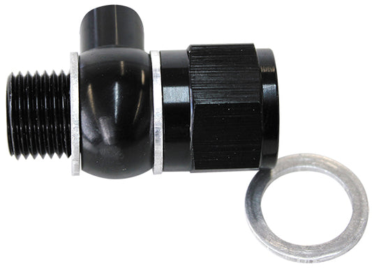 Oil Pressure Adapter   Suit GM LS Series engine, 1/8" NPT port, Black finish