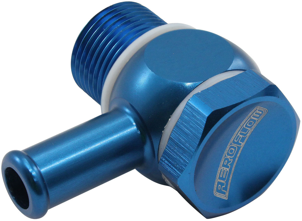 FiTech EFI Fuel Inlet Banjo 5/16" Barb  Blue Finish. Suits FiTech EFI Throttle Bodies