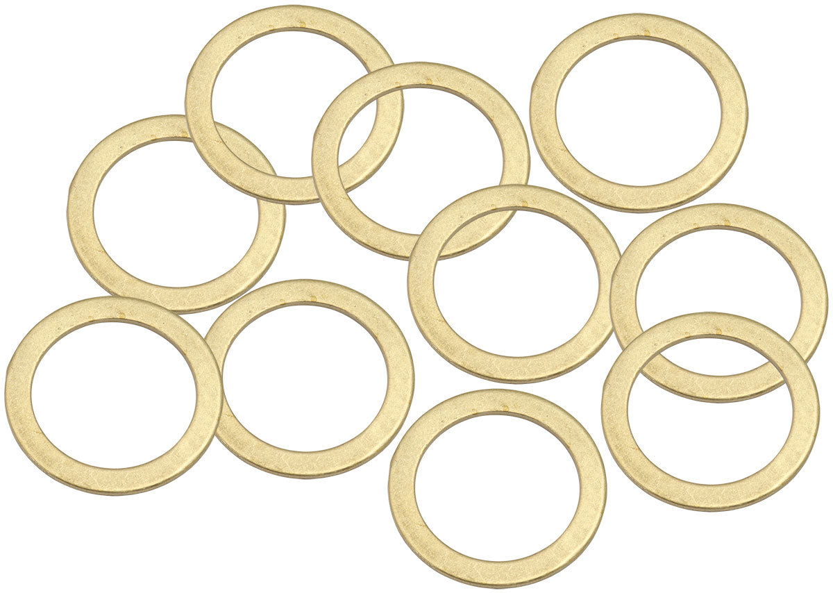 Metric Brass Washers 20mm I.D, 27mm O.D    10 Pack