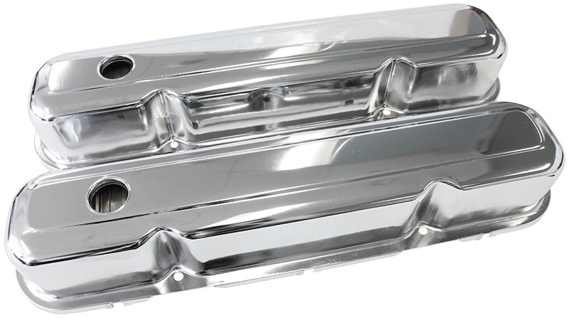 Chrome Steel Valve Covers  Suit SB Chrysler 318-340-360 Without Aeroflow Logo