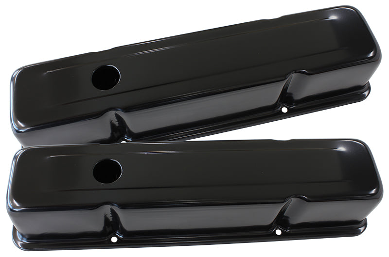 Black Steel Valve Covers  Suit SB Chev Without Aeroflow Logo, Tall