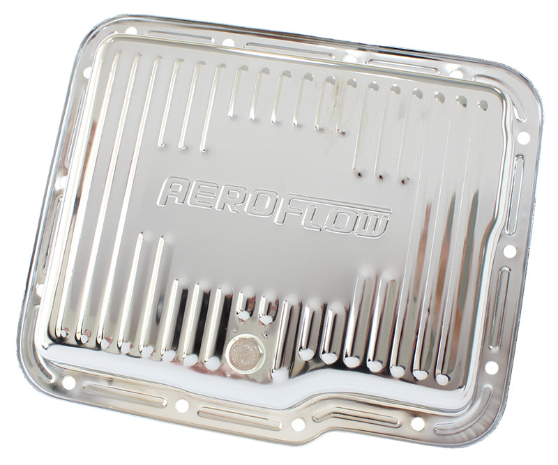 Chrome Transmission Pan  Suit GM Powerglide, Deep Pan With Drain Plug
