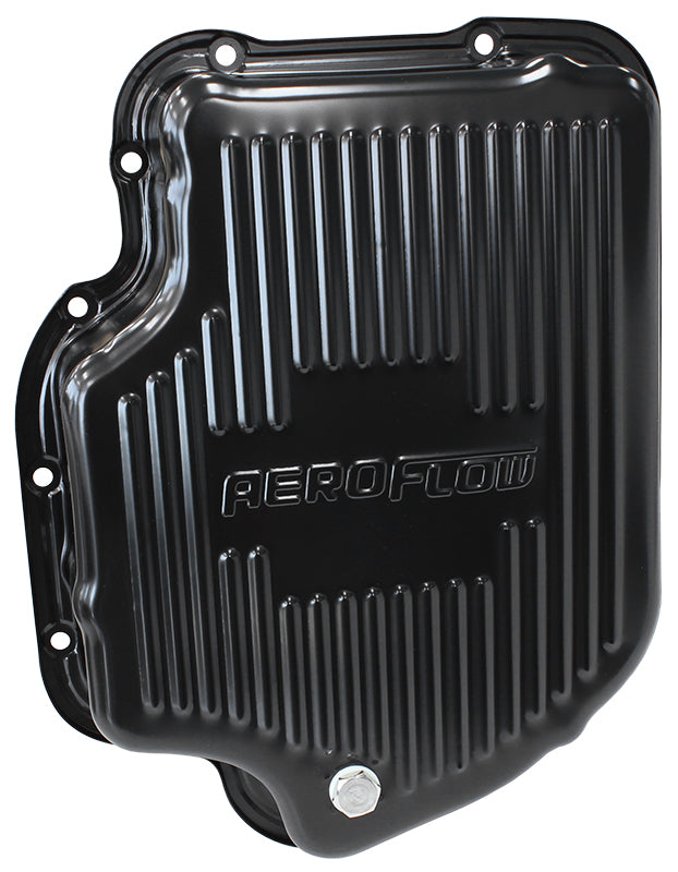 Black Transmission Pan  Suit GM TH400, Deep Pan With Drain Plug