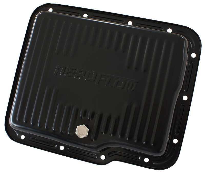 Black Transmission Pan  Suit GM Powerglide, Standard Depth Pan with Drain Plug
