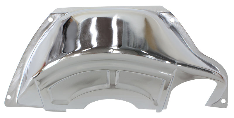 Flywheel Dust Cover - Chrome  Suit GM Powerglide With SB & BB Chev