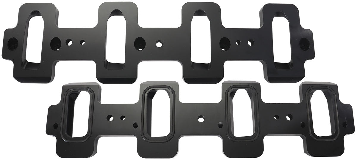GM LS Cathedral Port to Rectangle Port Aluminium Intake Adapters   Different length intake manifold bolts may be required(not included)