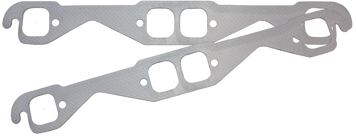 Aeroflow Graphite Exhaust Gasket Set  Suit Small Block Chevy 1.50" x 1.56" Port