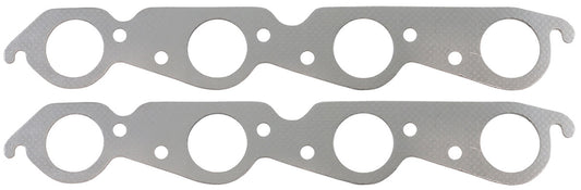 Aeroflow Big Block Chev 454 Perforated Steel Exhaust Gaskets  1.99" x 1.99" Port