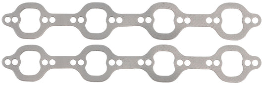 Aeroflow Small Block Ford Windsor Perforated Steel Exhaust Gaskets  1.39" x 1.62" Port