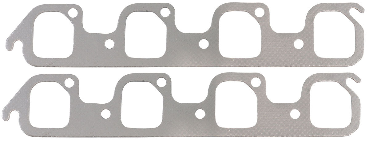 Aeroflow Ford Cleveland 4V Perforated Steel Exhaust Gaskets  1.92" x 2.21" Port