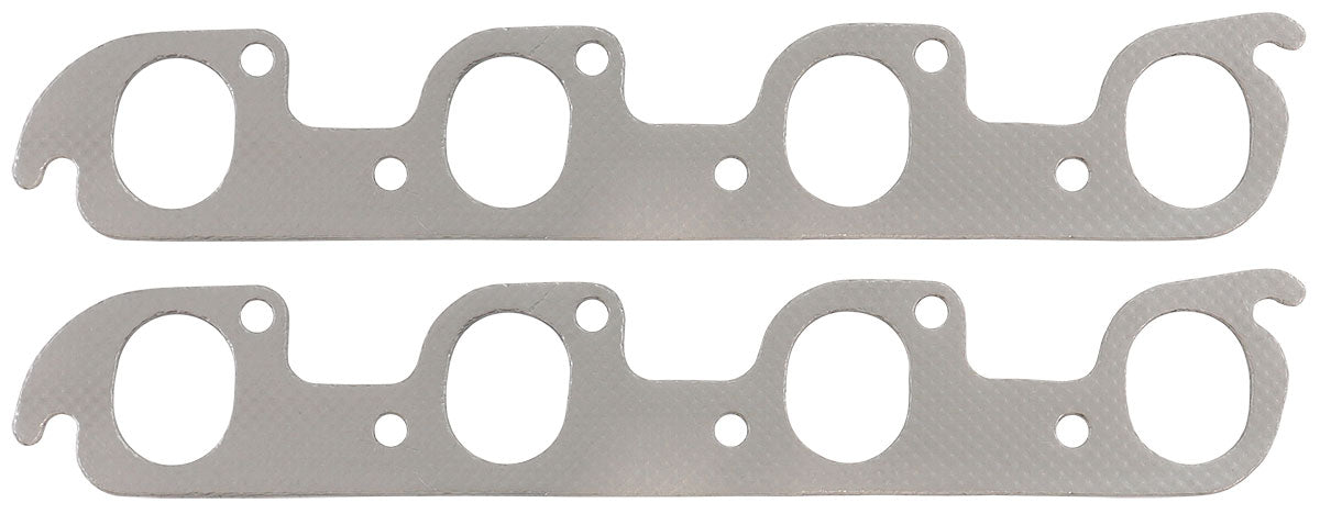 Aeroflow Ford Cleveland 2V Perforated Steel Exhaust Gaskets  1.60" x 1.99" Port