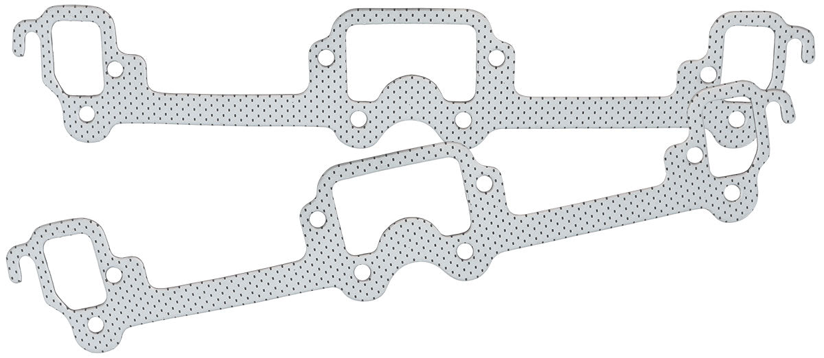 Aeroflow Perforated Steel Exhaust Gasket Set  Suit Small Block Chrysler 1.25" x 1.75" Port