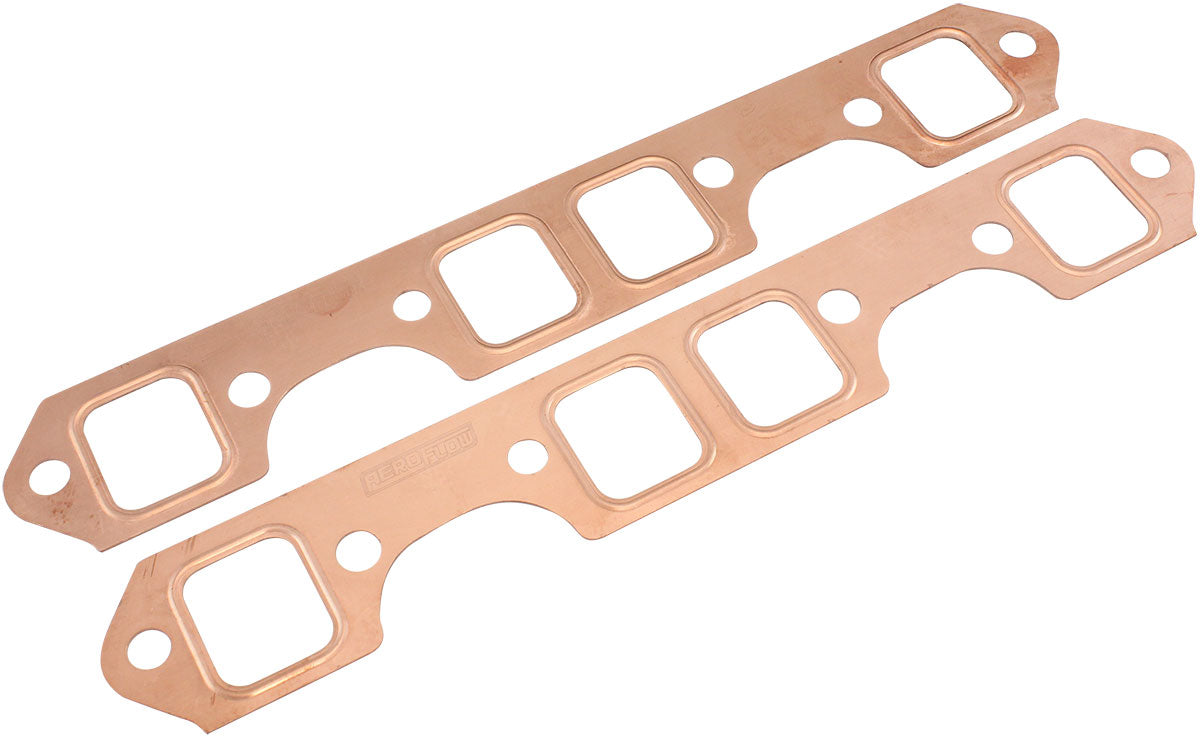 Holden V8 253-308 Copper Embossed Exhaust Gaskets    Sold as a Pair, 1.22" x 1.41" Port Size