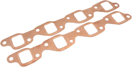 Holden V8 EFI 304-308 Copper Embossed Exhaust Gaskets    Sold as a Pair, 1.22" x 1.41" Port Size