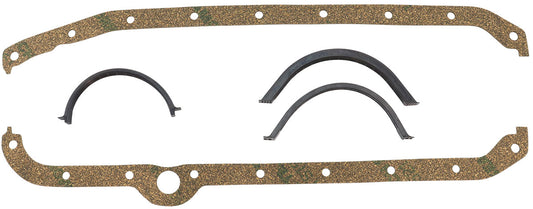 Aeroflow Cork Oil Pan Gasket Set  Suit Small Block Chevy with Right Hand Dipstick & Thick/Thin Seal