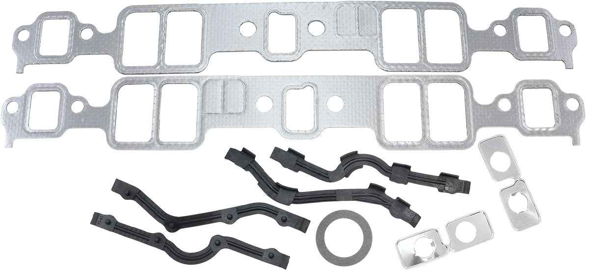 Aeroflow Graphite Intake Manifold Gasket Set  Suit Small Block Chevy 350 1.23" x 1.99" Port