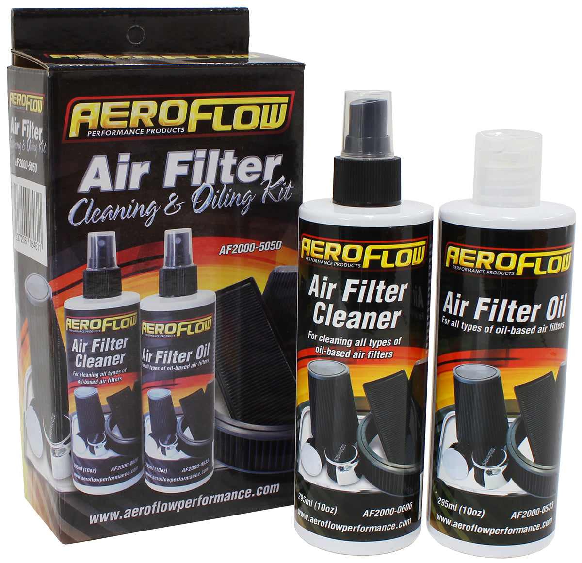 Air Filter Cleaner and Oil Kit   Restore your reusable cotton fabric air filter performance, 2 x 296ml pump bottles