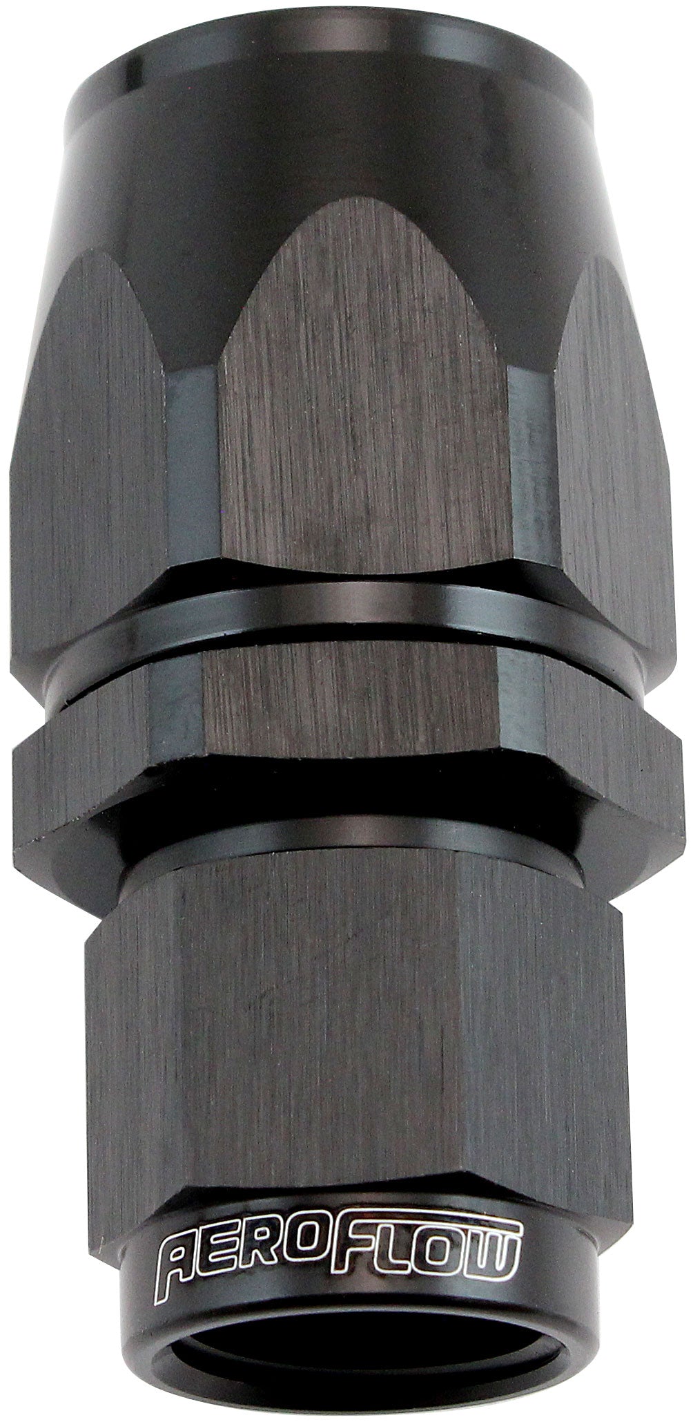 200 Series Teflon Style One Piece Straight Stepped Hose End -6AN to -8 Hose   Black Finish. Suits 200 & 250 Series Hose