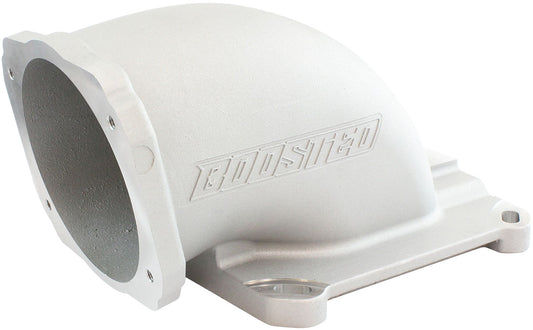 Cast EFI Throttle Body Elbow - Natural Cast Finish  Suit 4150 / 4500 Flanges & GM LS 4 Bolt Throttle Body