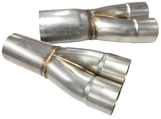 Stainless Steel 2 into 1 Merge Collectors   2-1/2" Primary Into 3" Collector Outlet