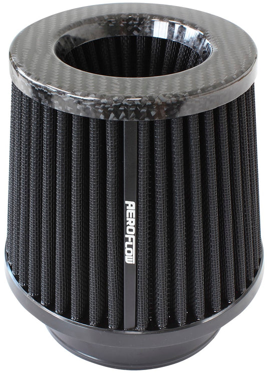 Universal 4" (102mm) Clamp-On Carbon Fibre Inverted Tapered Pod Filter   5" (127mm) High x 6" (153mm) Base O.D x 5-1/4" (133mm) Top O.D