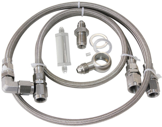 Aeroflow Turbo Oil Feed Line Kit   Suit Ford BA-BF XR6, Includes 30 Micron Oil Filter