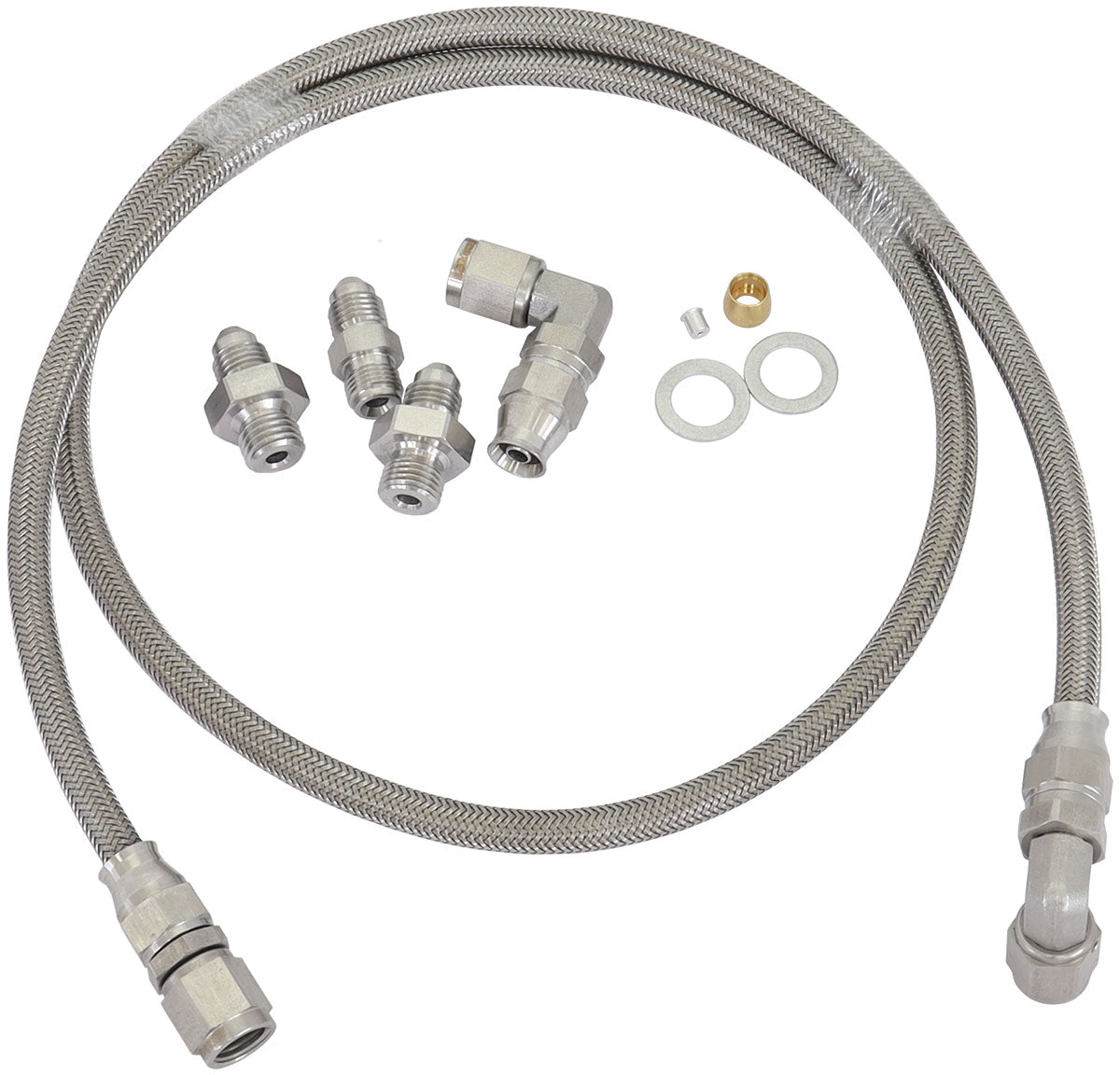Universal -4AN Turbo Oil Line Kit    Universal Fitment with Metric Fittings, 1m Length