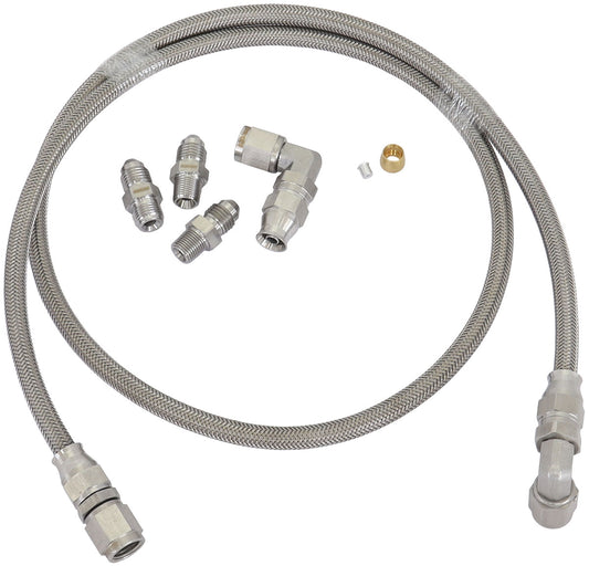 Universal -4AN Turbo Oil Line Kit    Universal Fitment with NPT/BSP Fittings, 1m Length