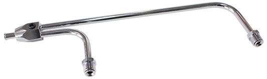 Chrome Steel Holley Fuel Line   Suit Holley Double Pumper, 9-5/16" between inlets, 3/8" tube diameter