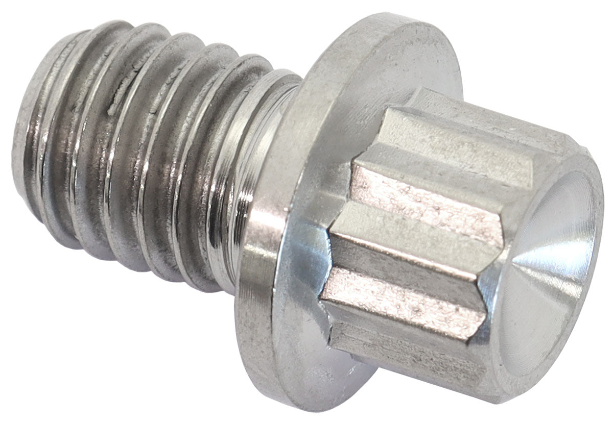 Aeroflow M8 x 1.25mm, UHL 10mm Titanium Bolt  12 Point Head, Natural Finish, Sold Single