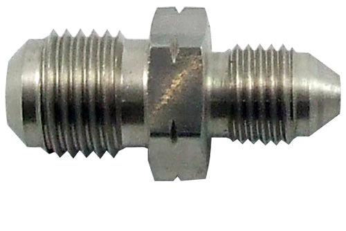 Stainless Steel Male Flare Union Fitting -3AN    Male -3AN to Male -3AN (Short)