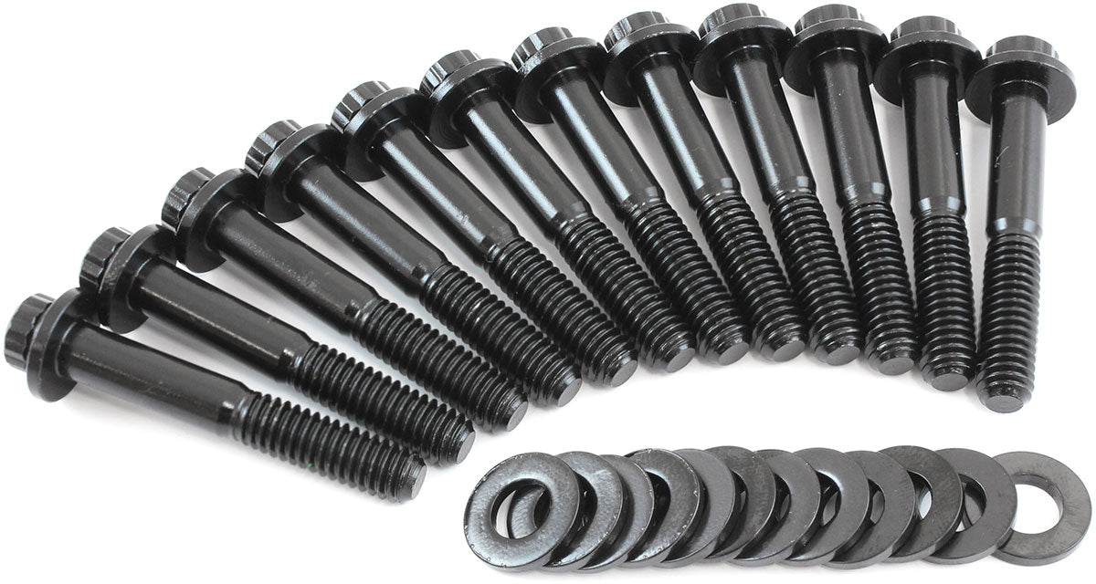 Small Block Ford Windsor Intake Bolts - Black Finish    12 Point Head, Pack of 1 2