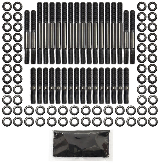 Small Block Chev 350 Head Stud Kit  12Point Nuts, Suit 23 Degree OEMand Aftermarket Cylinder Heads, 8740 Grade Material